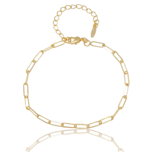 Pulseira Elos 9mm Banho Dourado