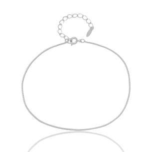 Tornozeleira Rabo de Rato 1mm Banho Branco