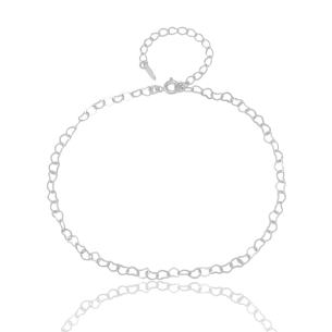 Tornozeleira Corações Banho Branco