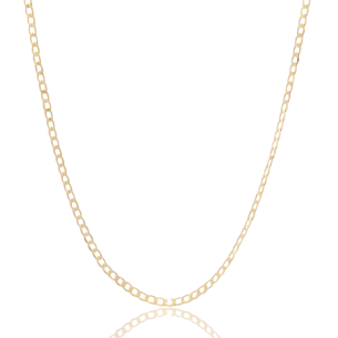 Gargantilha Longa Grumet 3mm Banho Dourado