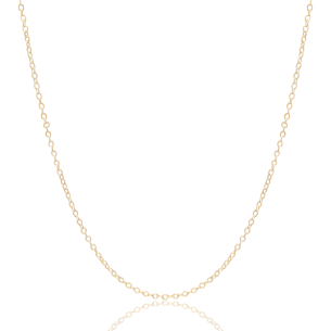 Gargantilha Longa Americana 1.5mm Banho Dourado