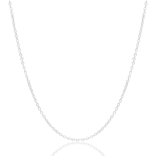 Gargantilha Longa Americana 1.5mm Banho Branco