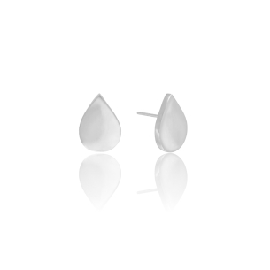 Brinco Gota Lisa Detalhes Banho Branco