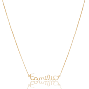 Gargantilha Veneziana Família Banho Dourado