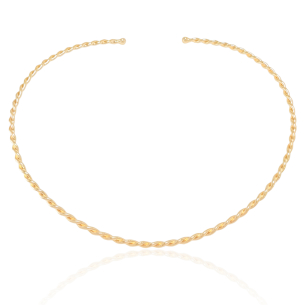 Aro Torcido 3mm Banho Dourado
