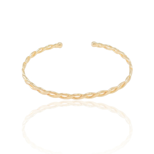 Bracelete Entrelaçado 3,5 mm Banho Dourado