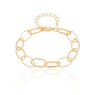 Pulseira Geométrica Banho Dourado