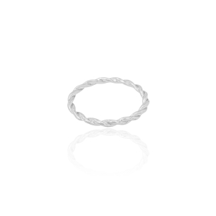 Anel Torcido Tamanho 13 Banho Branco