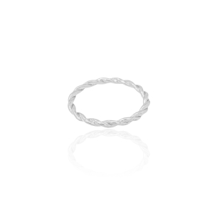 Anel Torcido Tamanho 15 Banho Branco