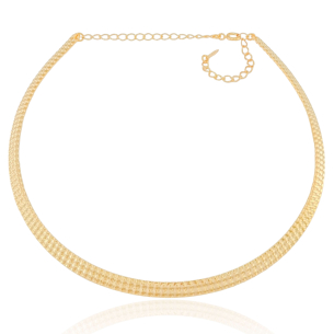 Aro Martelado 5 mm Banho Dourado