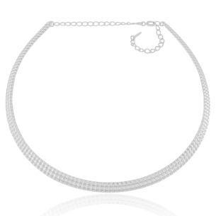 Aro Martelado 5 mm Banho Branco