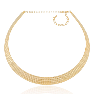 Aro Martelado 10 mm Banho Dourado