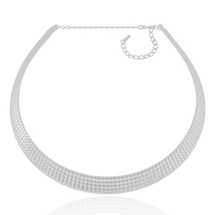 Aro Martelado 10 mm Banho Branco