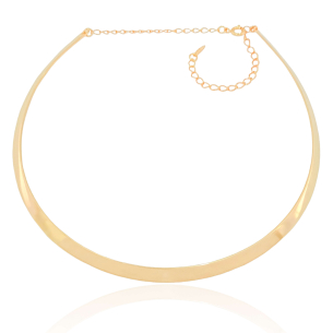 Aro Flat Liso Banho Dourado