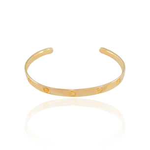 Bracelete Parafuso Banho Dourado
