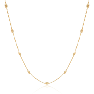 Gargantilha Bolinhas Achatadas Banho Dourado