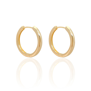 Brinco Argola Lisa 2.3 cm Banho Dourado