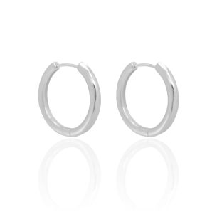 Brinco Argola Lisa 2.3 cm Banho Branco