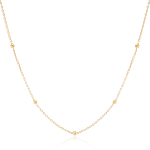 Gargantilha Americana com Bolinhas Banho Dourado