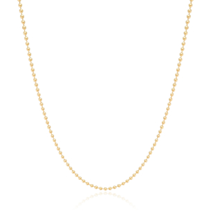Gargantilha Bolinhas 2 mm Banho Dourado