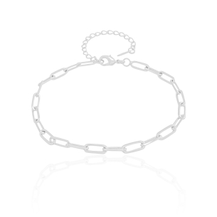 Pulseira Elos Ovais 3.5 mm Banho Branco