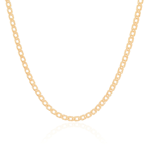 Choker Grumet Elos Duplos Banho Dourado