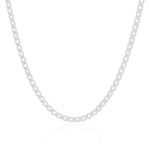 Choker Grumet Elos Duplos Banho Branco