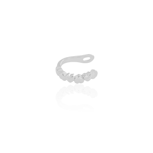 Piercing Corações Liso Banho Branco