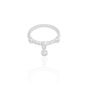 Anel Pontos de Luz Bolinhas Tamanho 12 Banho Branco