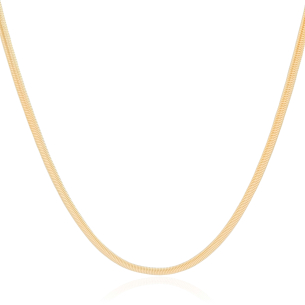 Gargantilha Snake 3 mm Banho Dourado