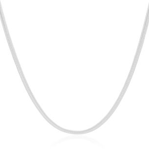 Gargantilha Snake 3 mm Banho Branco