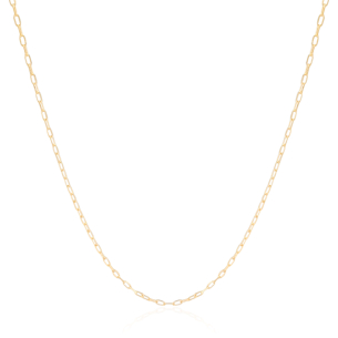 Gargantilha Longa Elos 2 mm Banho Dourado