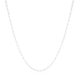 Gargantilha Longa Elos Americanos Banho Branco