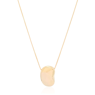 Gargantilha Orgânico Liso Banho Dourado