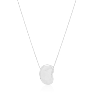 Gargantilha Orgânico Liso Banho Branco