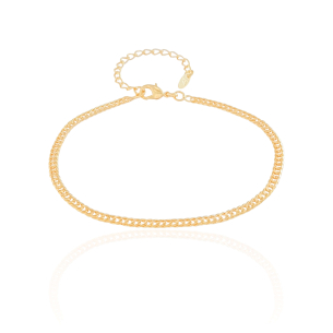 Pulseira Grumet 3 mm Banho Dourado