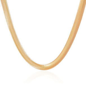 Choker Snake 8 mm Banho Dourado