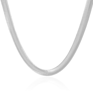 Choker Snake 8 mm Banho Branco