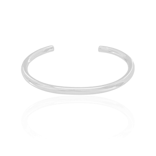 Bracelete Tubo Liso Banho Branco