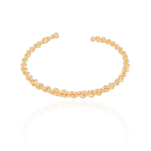 Bracelete Entrelaçado 4 mm Banho Dourado