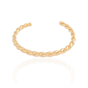 Bracelete Torcido 5 mm Banho Dourado