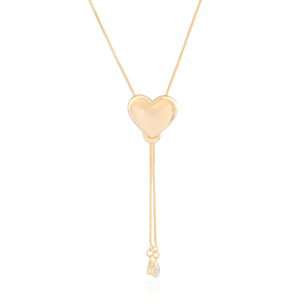 Gargantilha Veneziana Fecho Gravata com Pontos de Luz Banho Dourado