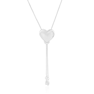 Gargantilha Veneziana Fecho Gravata com Pontos de Luz Banho Branco