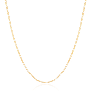 Gargantilha Piastrine 2 mm Banho Dourado