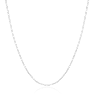 Gargantilha Piastrine 2 mm Banho Branco