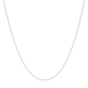 Gargantilha Longa Grumet 2 mm Banho Branco