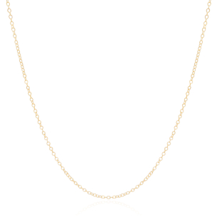 Gargantilha Longa Americana 1.5 mm Banho Dourado