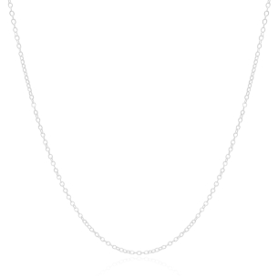 Gargantilha Longa Americana 1.5 mm Banho Branco