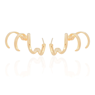 Ear Cuff Quatro Filetes Banho Dourado