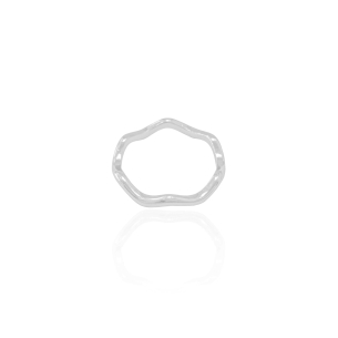 Anel Ondas Liso Tamanho 14 Banho Branco